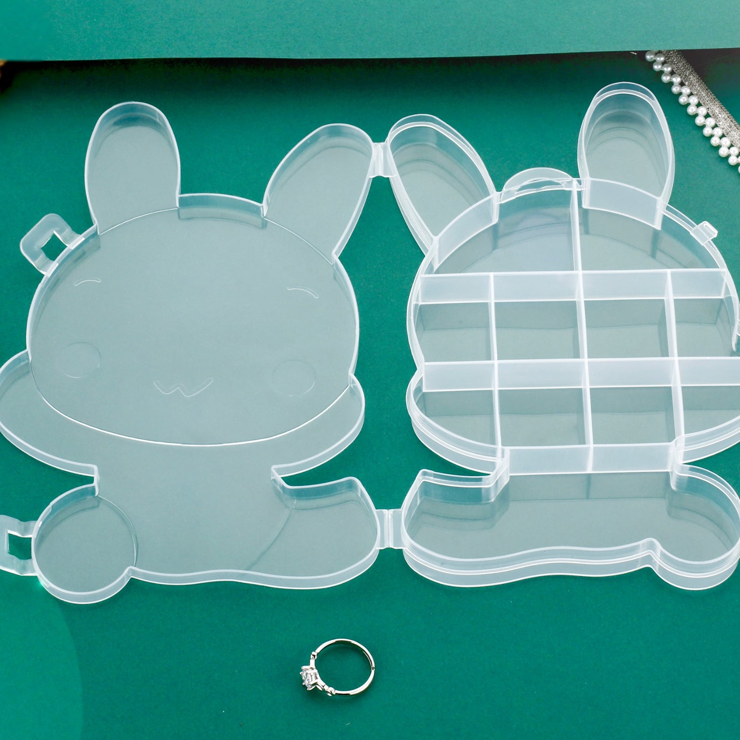 6557 Transparent Cartoon Bear Clear Plastic Storage Box Jewelry Box Jewelry Organizer Holder Cabinets For Small Objects (1 Pc) 6557 Transparent Cartoon Bear Clear Plastic Storage Box Jewelry Box Jewelry Organizer Holder Cabinets For Small Objects (1 Pc)